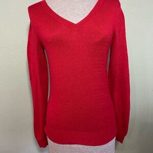 Y2K Mossimo Red V-Neck Sweater